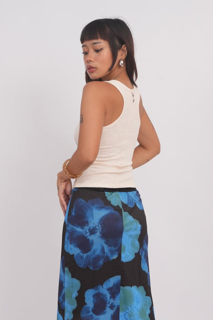 Floral Blue Tank Top