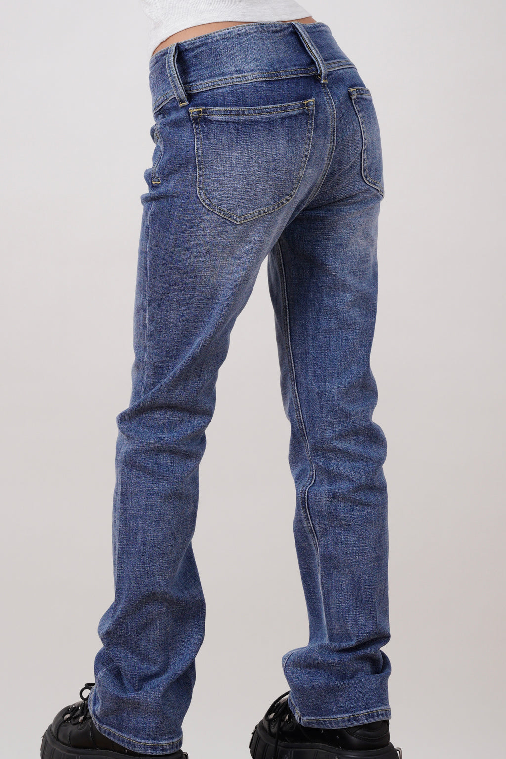Mid Rise Blue Flared Jeans