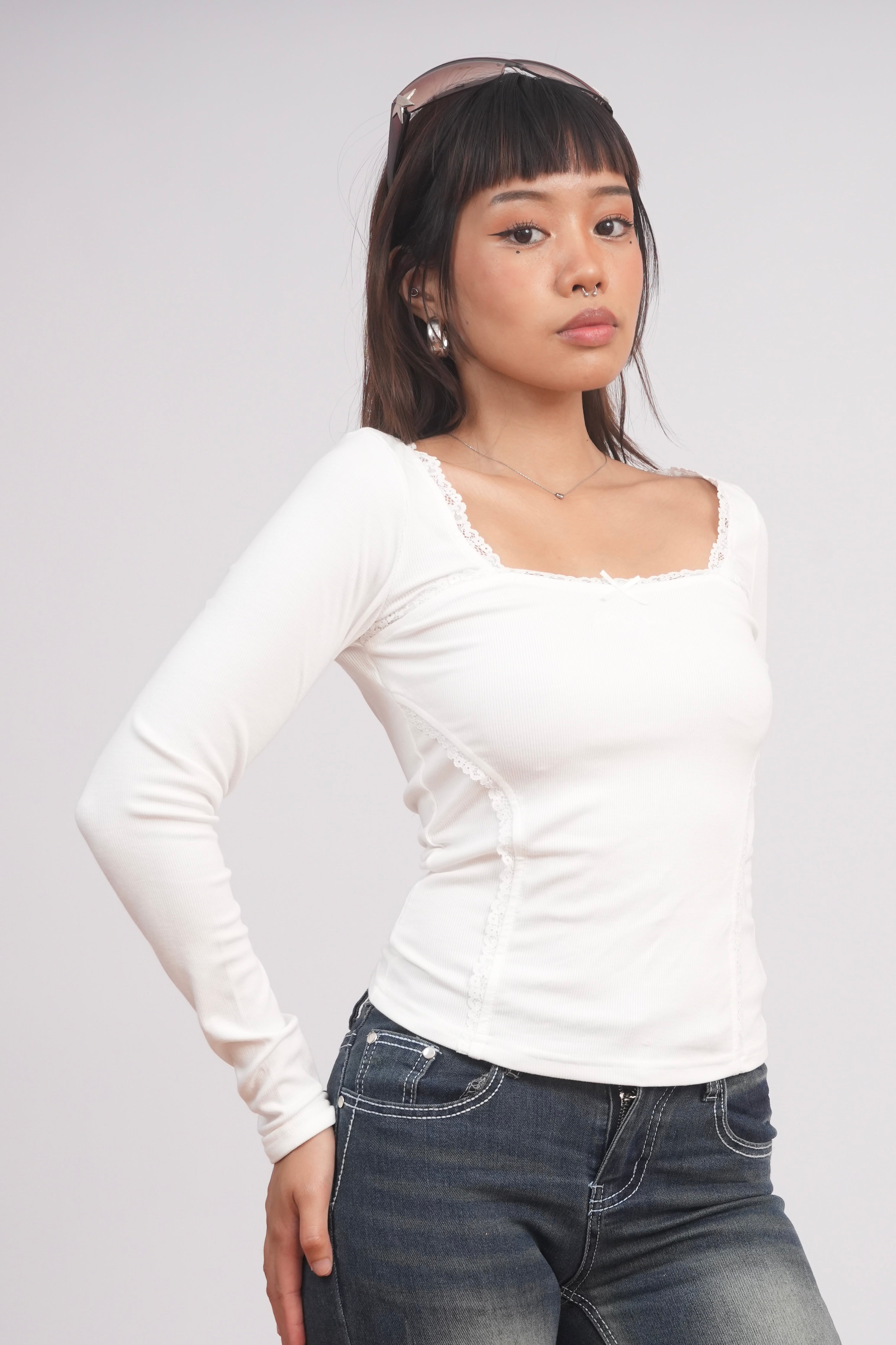White Babydoll Top