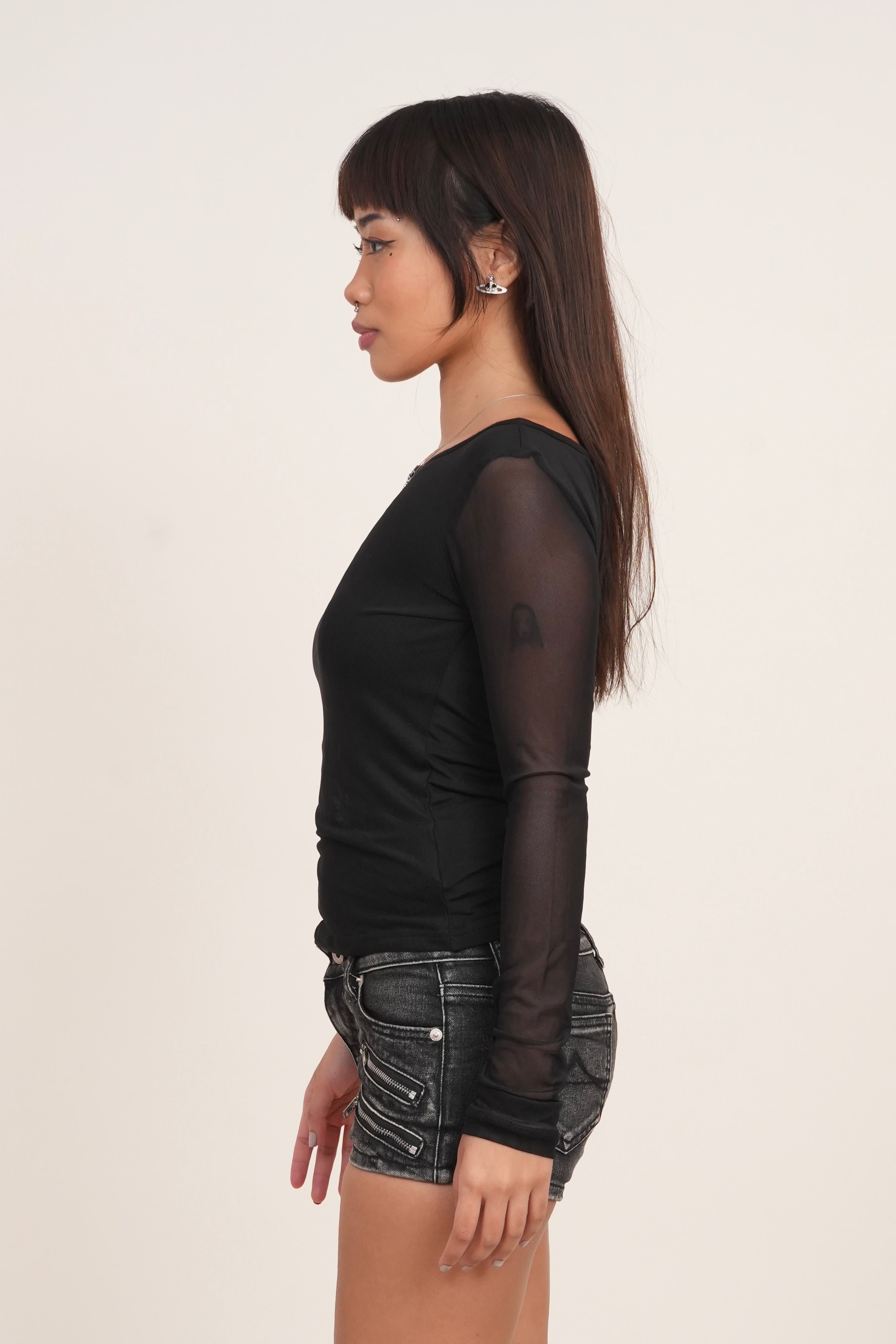 Long-Sleeve Drop Shoulder Top