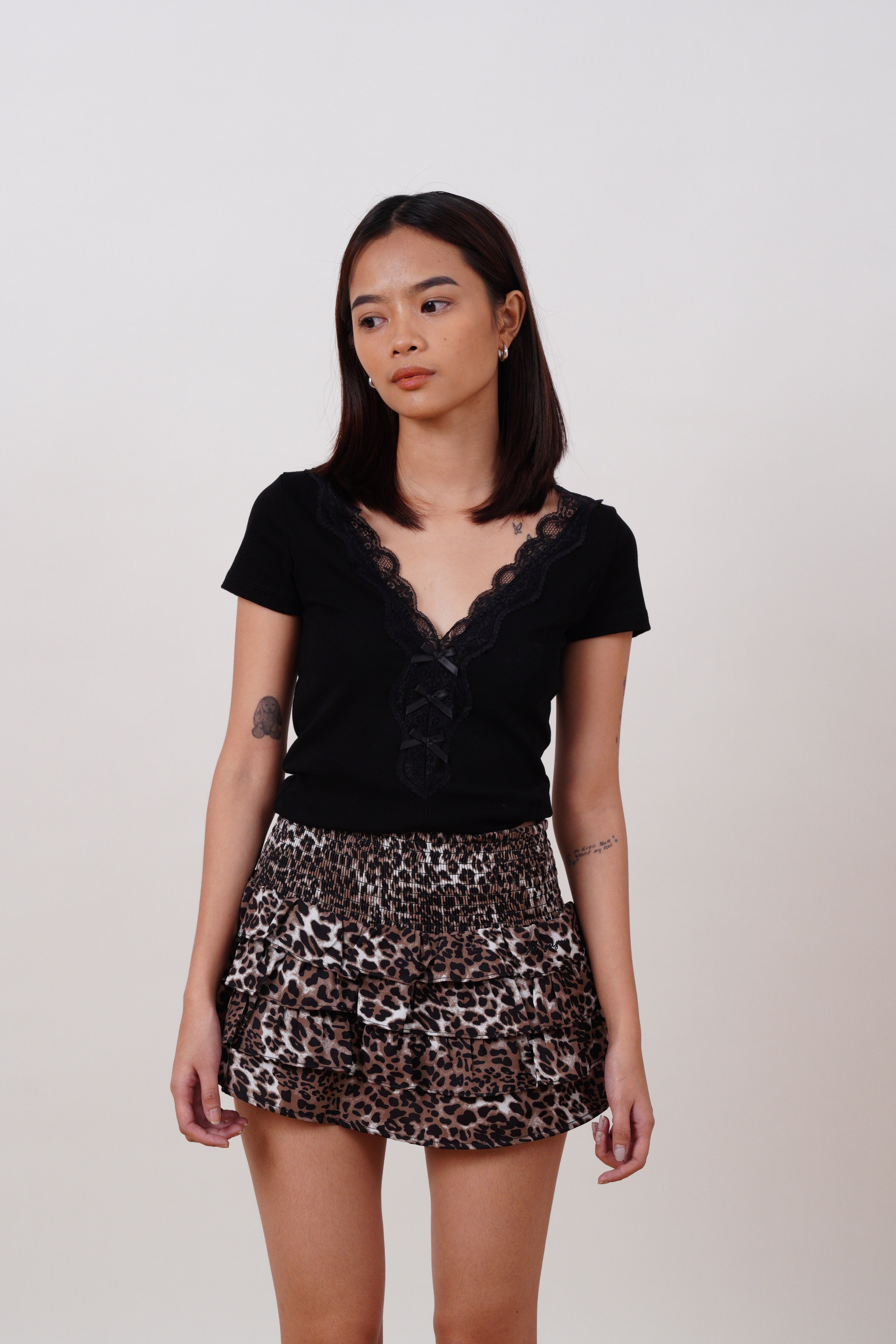 Leopard Print Mini Skirt