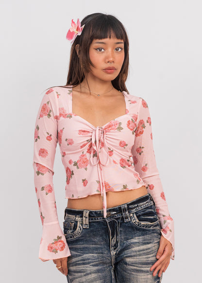 Romantic Garden Square-Neck Top