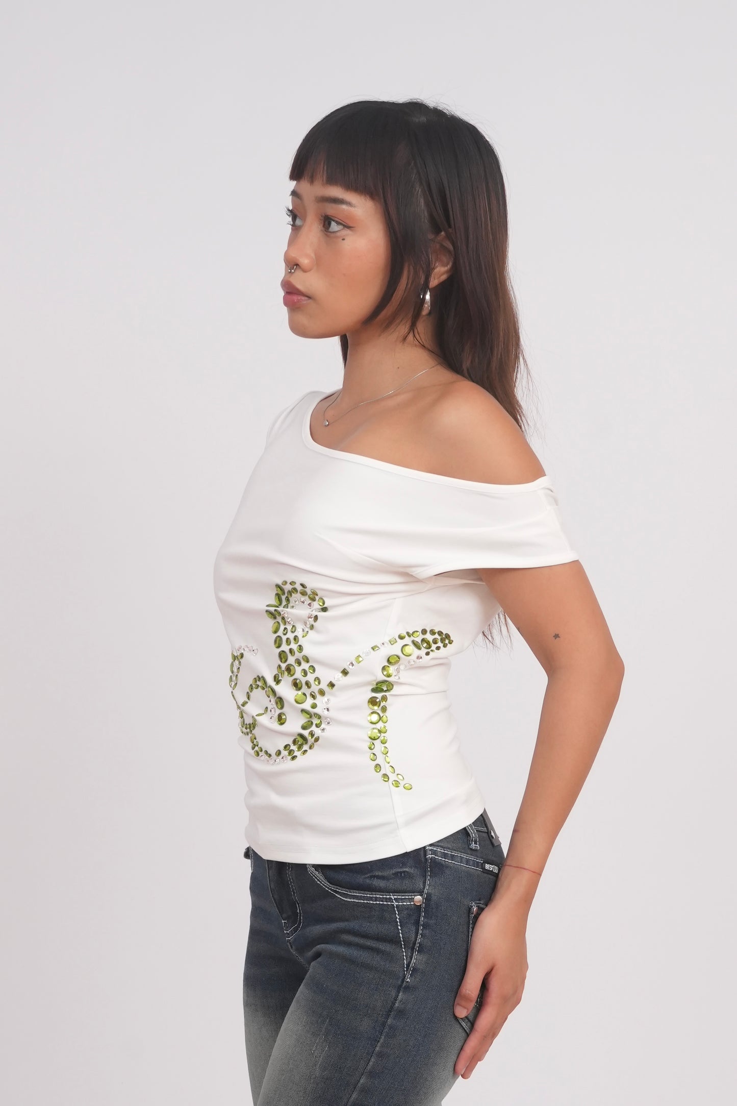 Rhinestone Logo Top