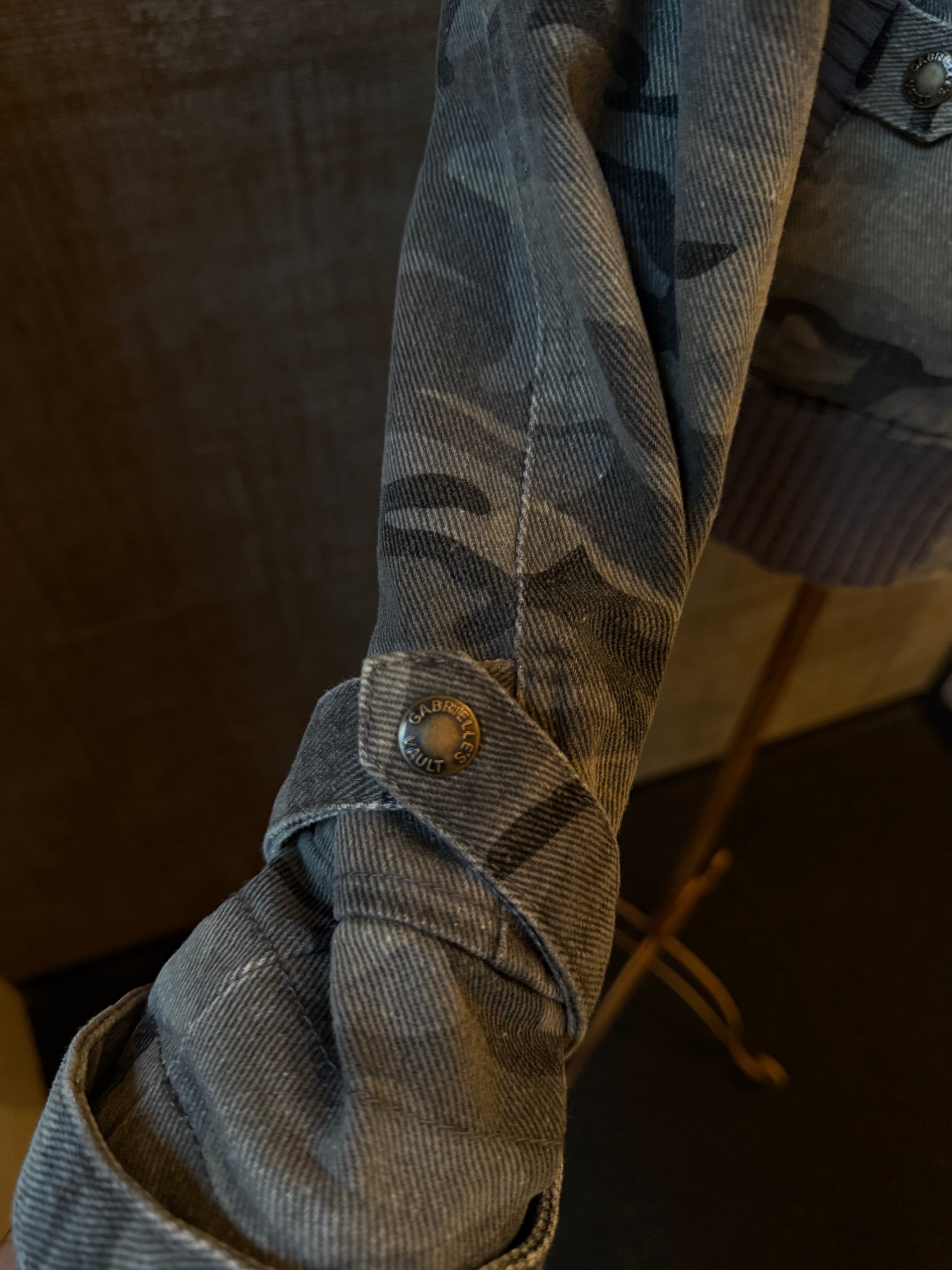 2000s Ribbed collar cargo jacket
