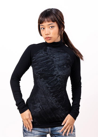 High Knit Long-Sleeve Top